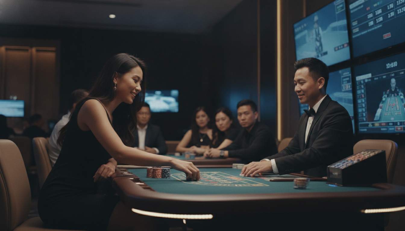 Experience Our Table Games Live dealer at a casino table